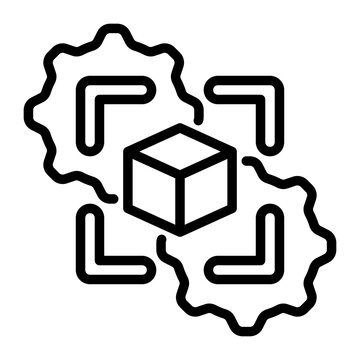 virtual icon, line icon style