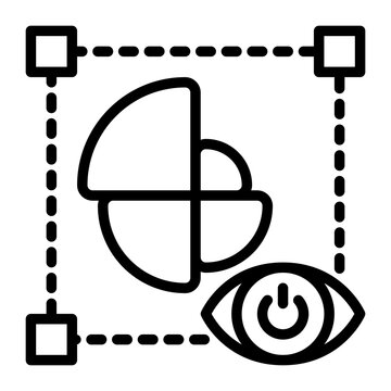 visual icon, line icon style