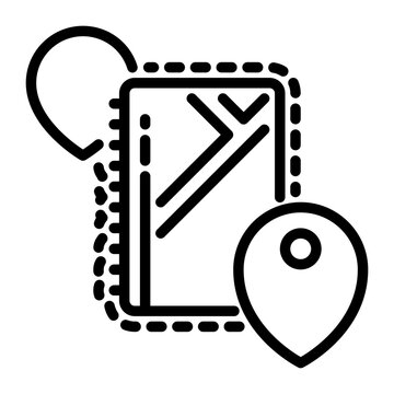 address icon, line icon style