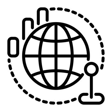 internet icon, line icon style
