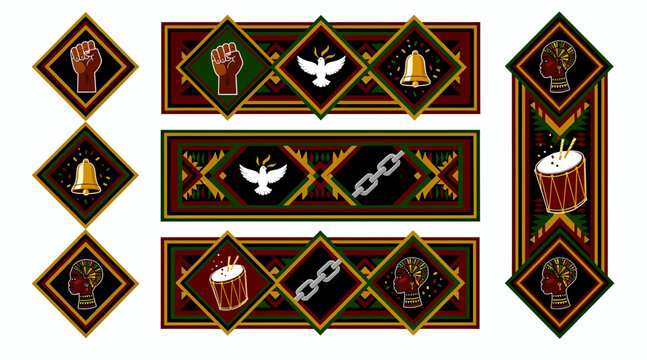 Kwanzaa Symbols Graphic Design - African Culture, Unity, Celebration Imagery