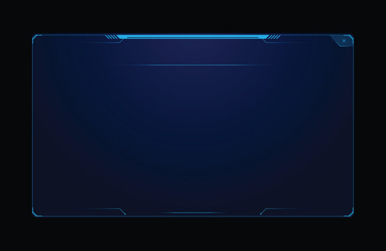A sleek, modern blue digital interface blank template.
