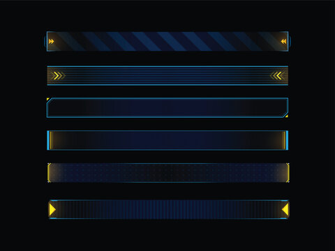 Futuristic blue interface elements