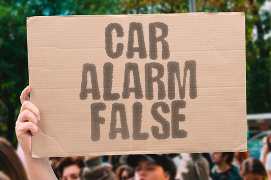 "Car Alarm False" Siren blared at falling leaf. CAR. ALARM. FALSE. SIREN. LEAF.