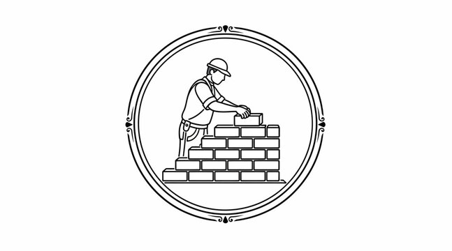 mason building brick wall