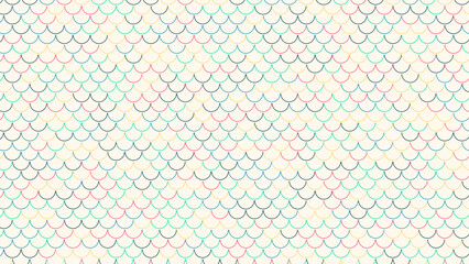 Minimalist Pastel Fish Scale Seamless Pattern Background © Fina
