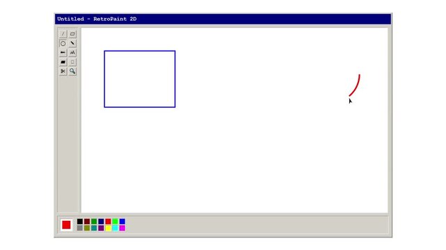 Retro PC Paint Software Interface Animation, Nostalgic 90s User Interface Motion Design Video for Website Background and Creative Presentation Template