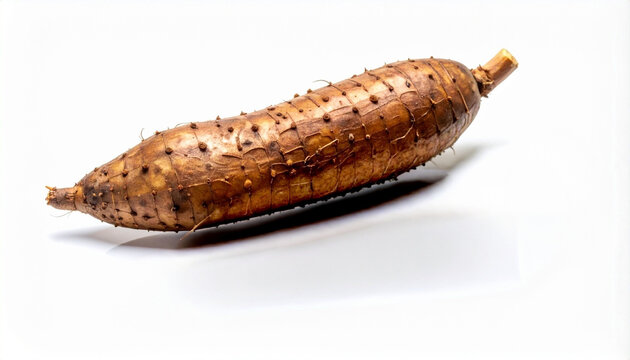 
Fresh Cassava Root Isolated on White Background.