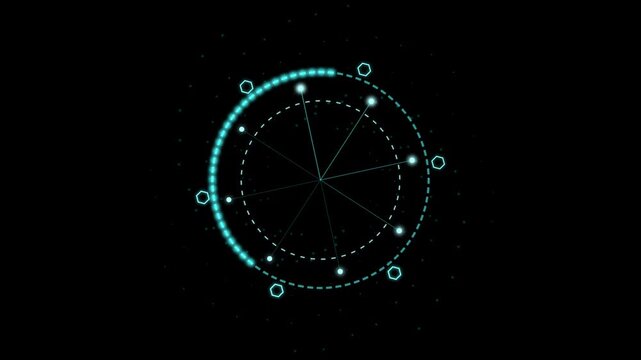 Futuristic Cyber Energy Ring Approval Animation with Dynamic Neon Check Mark UI Element