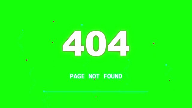 404 Error Page Not Found Website Background Motion Design Video for System Failure Presentation and Digital UI Template