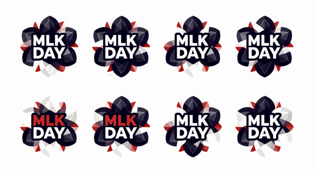 MLK Day Celebration Icons | Martin Luther King Jr. Holiday Vector Graphics