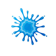 Fototapeta premium A vibrant blue liquid splash isolated on a clean white background