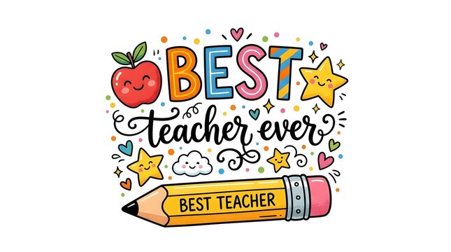 Best teacher ever colorful teacher appreciation gift ideas