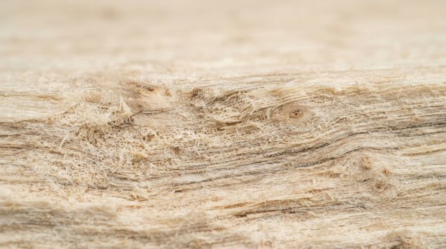 Macro Close Up of Raw Balsa Wood Texture Showing Fibrous Grain and Splintered Surface for Natural Crafting Backgrounds