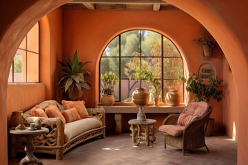 Obraz premium Window chair room arch.