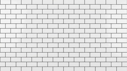 Obraz premium White Subway Tile Wall Texture Background for Modern Kitchen Backsplash or Bathroom Interior Design Projects with Clean Minimalist Aesthetic