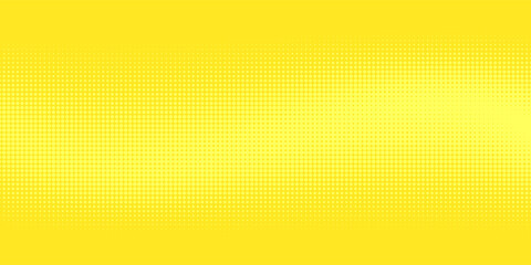 Fototapeta premium Pop art lemon yellow background with halftone pattern in comic book style, vector illustration