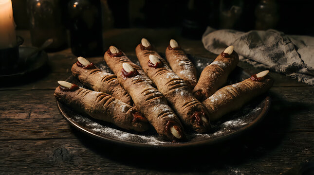 Chiaroscuro Lighting Severed Finger Bread Sticks
