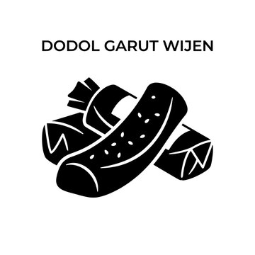 Traditional Indian Dodol Garut Wijen Snack Illustration.