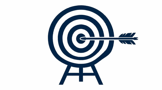 Target with Arrow Hitting the Bullseye Symbolizing Success.