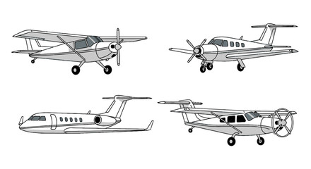 Collection of private and light aircraft models © Syahrul