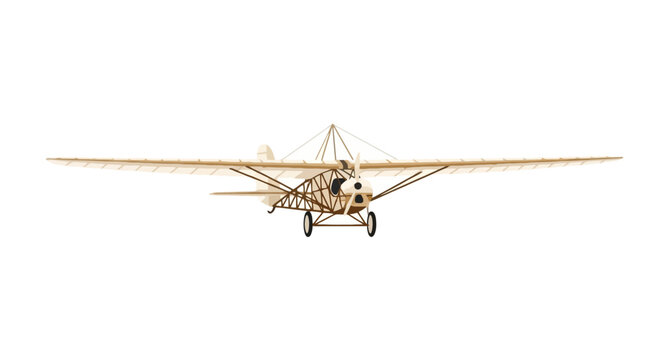 Vintage pioneer monoplane with exposed framework