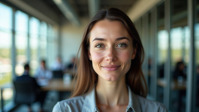 House creative Portrait of iteration a young businesswoman looking at the camera in an office