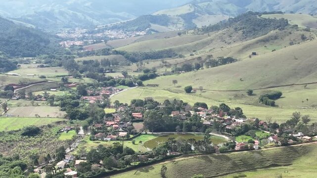 S&atilde;o Bento do Sapuca&iacute;, mountain view. Serra da Mantiqueira in S&atilde;o Paulo. Aerial view.