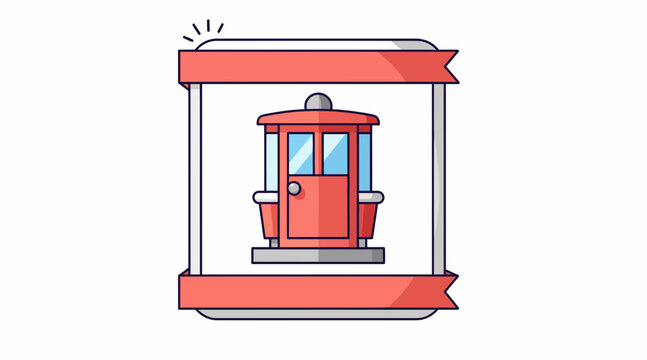 red telephone booth in a box