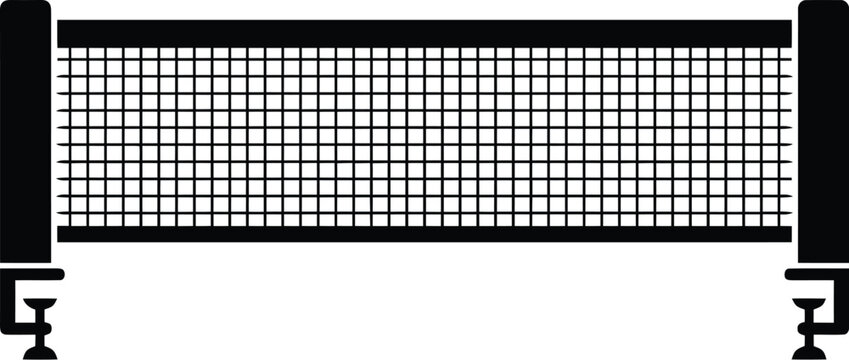 Black ping pong net on with stands
