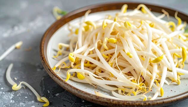 Fresh Bean Sprouts Ready for Healthy Cooking.