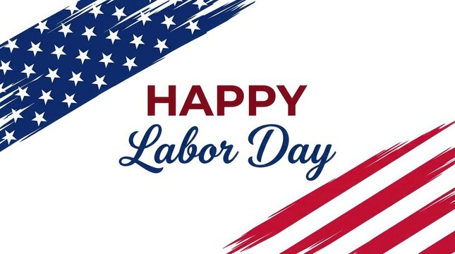 Festive labor day greeting with american flag elements patriotic holiday celebration design