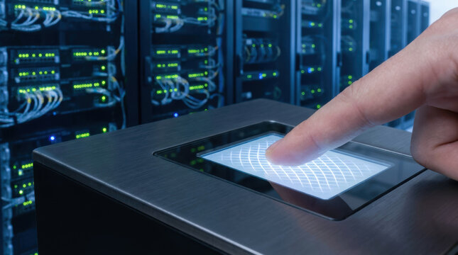 Fingerprint scanner security system with ai technology for safety access control in data center environment