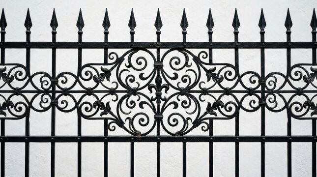 Ornate Wrought Iron Decorative Metal Fencing: Elegant and Stylish Architectural Element for fencing made