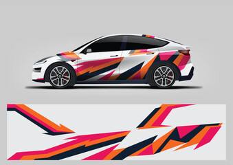 Pink Orange Abstract Speed Wrap Vector © Lancar