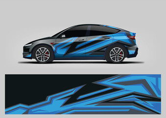Electric Blue Lightning Car Wrap Template © Lancar