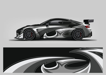 Silver Gradient Motorsport Side Decal Vector © Lancar