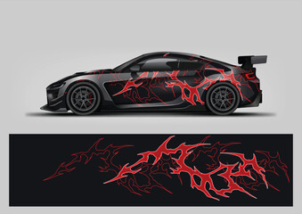 Fototapeta premium Red Plasma Racing Livery Graphic Vector