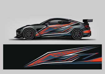 Dark Metallic Speed Stripe Vehicle Wrap Vector © Lancar