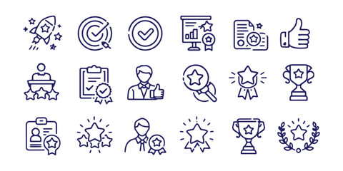 Fototapeta premium Quality Control icon set 