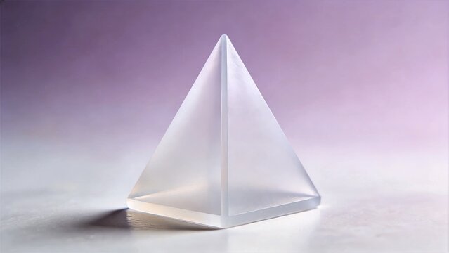 Biomedical Translucent Silicone Isosceles Triangular Prism Mockup

