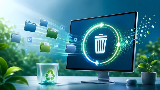Eco-Friendly Data Management: Digital Files and Information Flow into a Virtual Recycle Bin for System Cleanup