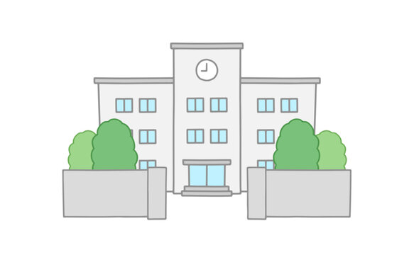 学校の校舎のイラスト