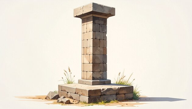 Ancient stone pillar with capstone