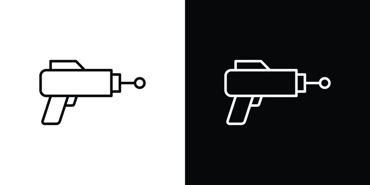Blaster icon thin symbol group. EPS10