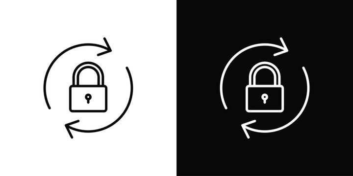 Change Password icon thin symbol group. EPS10