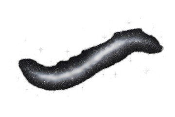 Obraz premium Abstract s-shaped cosmic galaxy swirl element as transparent PNG