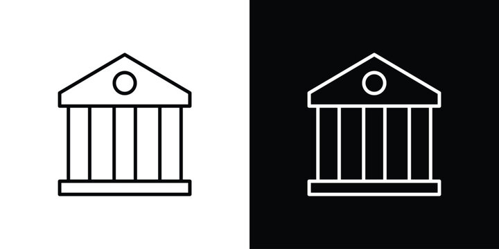 Federal agency icon thin symbol group. EPS10