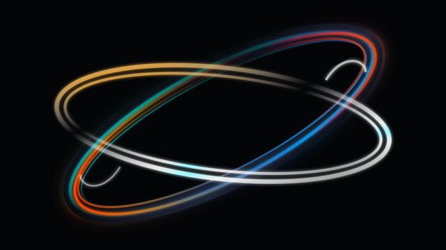 Dynamic futuristic abstract light trails motion design