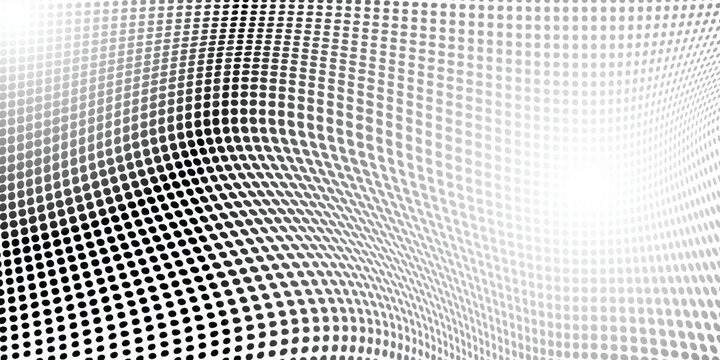 Grunge halftone gradient background. Faded grit noise texture. White and black sandy wallpaper. Retro pixelated backdrop. Anime or manga style comic overlay. Vector graphic design textured template